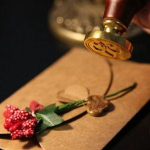 Feather pen fountain pen set with journal and wax seal Quill  Ink Wax Stamp S